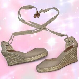 J Crew Ballerina Tie Up Summer Shoes / Sandals